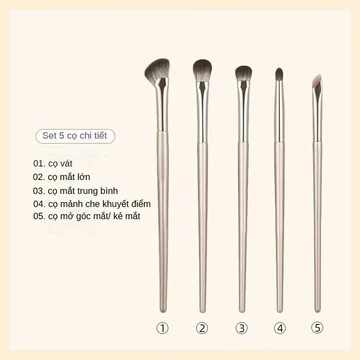 Set cọ trang điểm chi tiết nhỏ trang điểm siêu mềm cọ môi cọ trang điểm mắt cọ kẻ góc mắt cọ kẻ mày