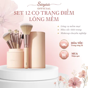 Set 12 Cọ Trang Điểm Lông Mềm Cho Người Mới Bắt Đầu Makeup