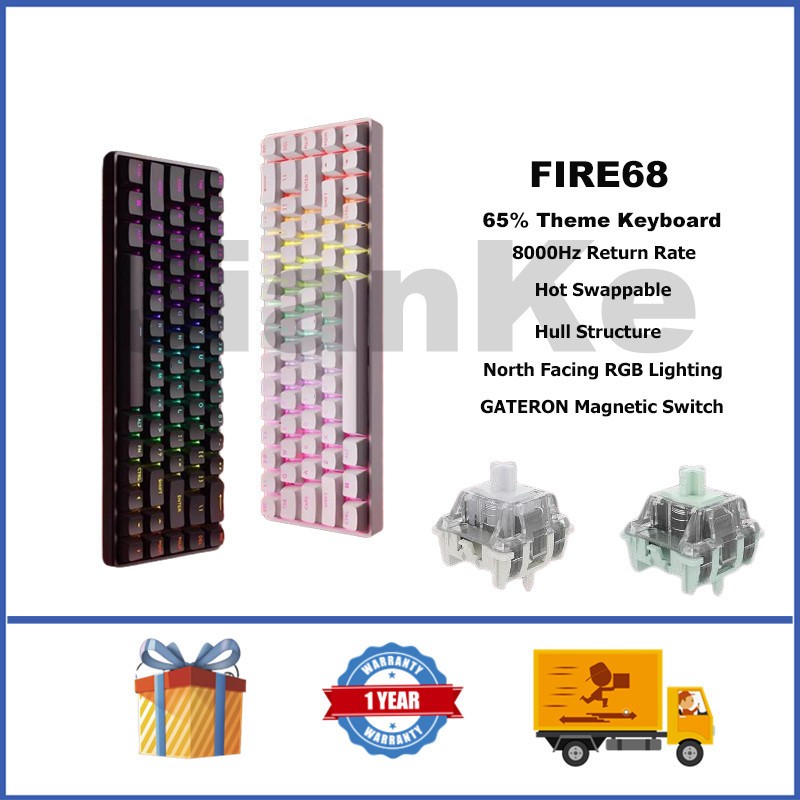 [SẴN GIAO NGAY] Bàn phím cơ gaming FIRE68 | Rapid Trigger | 8000hz ...