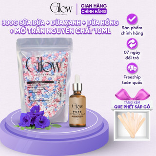 Combo 300Gr Ngẫu Nhiên Siêu Bám Lông GLOW WAXING + Mỡ Trăn Nguyên Chất 100% 10ml Tặng Que CHE TÊN