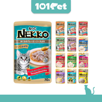 Pate Cho Mèo Nekko, Pate Mèo Mọi Lứa Tuổi Làm Từ 100% Thịt Thượng Hạng, Pate Mèo Gói 70g Nhiều Vị - 101Pet