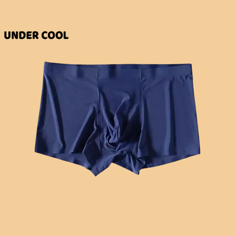 Quần Lót Nam Đùi Su Lụa UNDERCOOL Boxer Không Viền Màu Đen Xám Xanh than QLN01