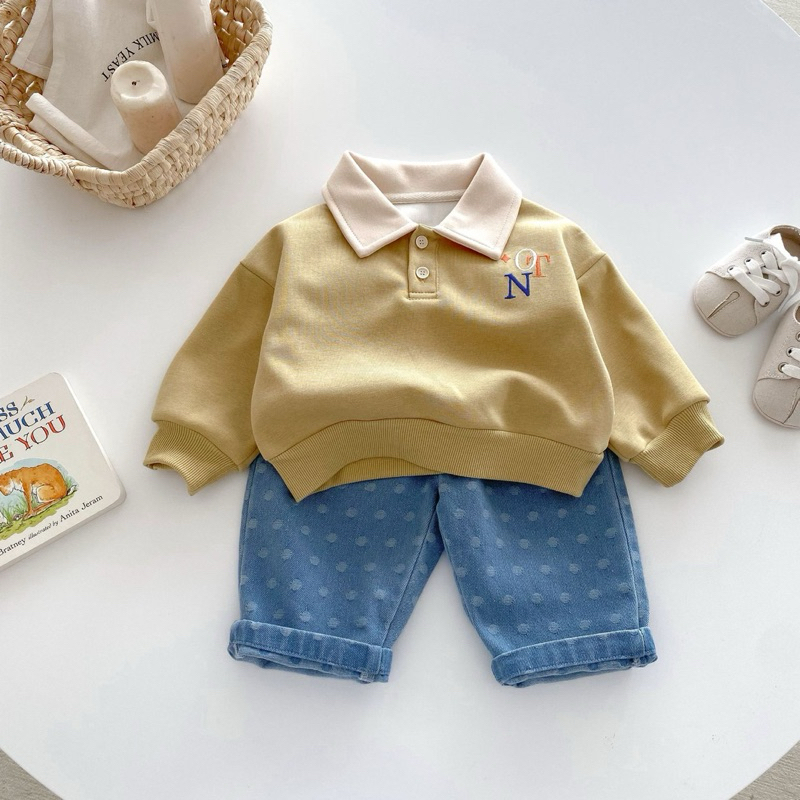(Order) Quần jean chấm bi xước phong cach Hàn Quốc dành cho bé trai - bé gái