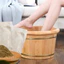 Chậu gỗ ngâm chân bo viền KHÔNG THẤM MỐC,chậu ngâm chân thảo dược cho spa,giađình,chậu gỗ tuyết tùng