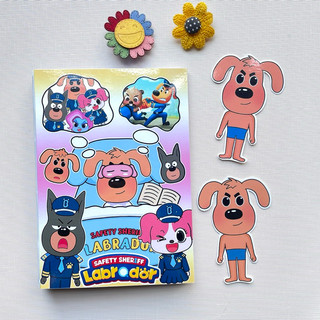 Combo 3 bộ nhà cảnh sát Labrador, Papillon, Dobi - Búp bê giấy