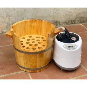 Thùng gỗ xông đầu dưỡng sinh, thùng gỗ xông đầu kèm máy xông hơi 2Lit-3Lit