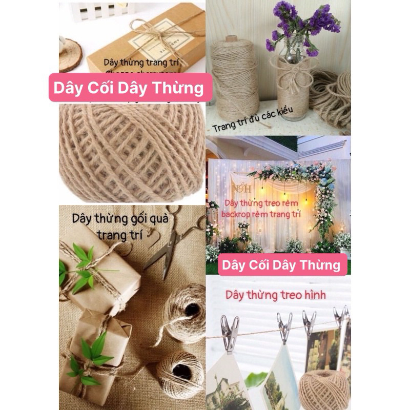 dây Cói,Dây thừng trang trí, treo rèm, treo ảnh (1 Set được 3M ...