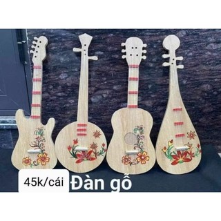 Mô hình đàn bằng gỗ trang trí góc âm nhạc mầm non