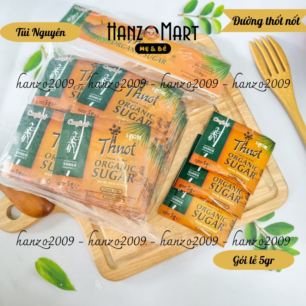 Đường thốt nốt hữu cơ tạo ngọt cho bé ăn dặm 5g hanzomart