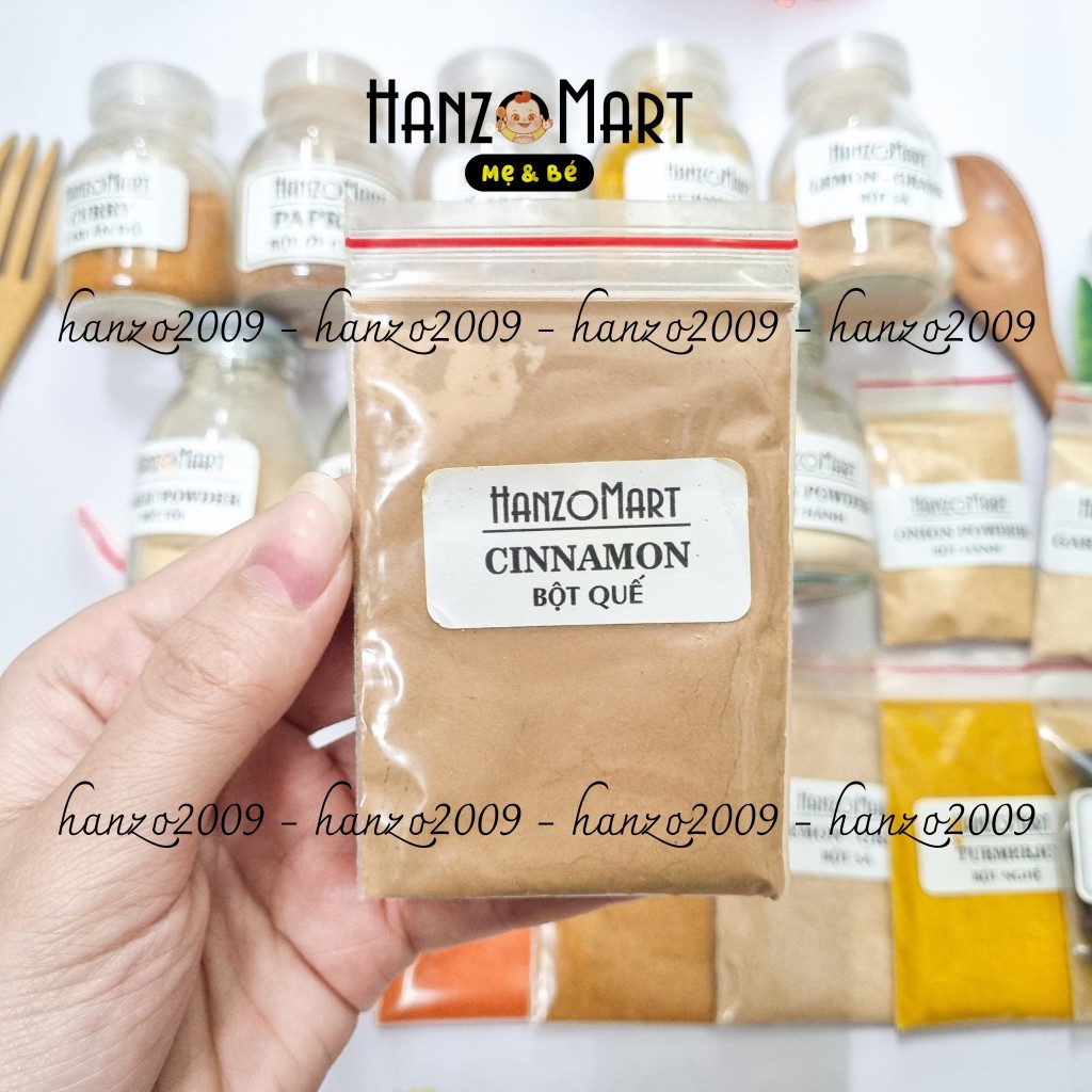 Bột hành tỏi quế/bột nghệ/ớt cựa gà cà ri cho bé ăn dặm