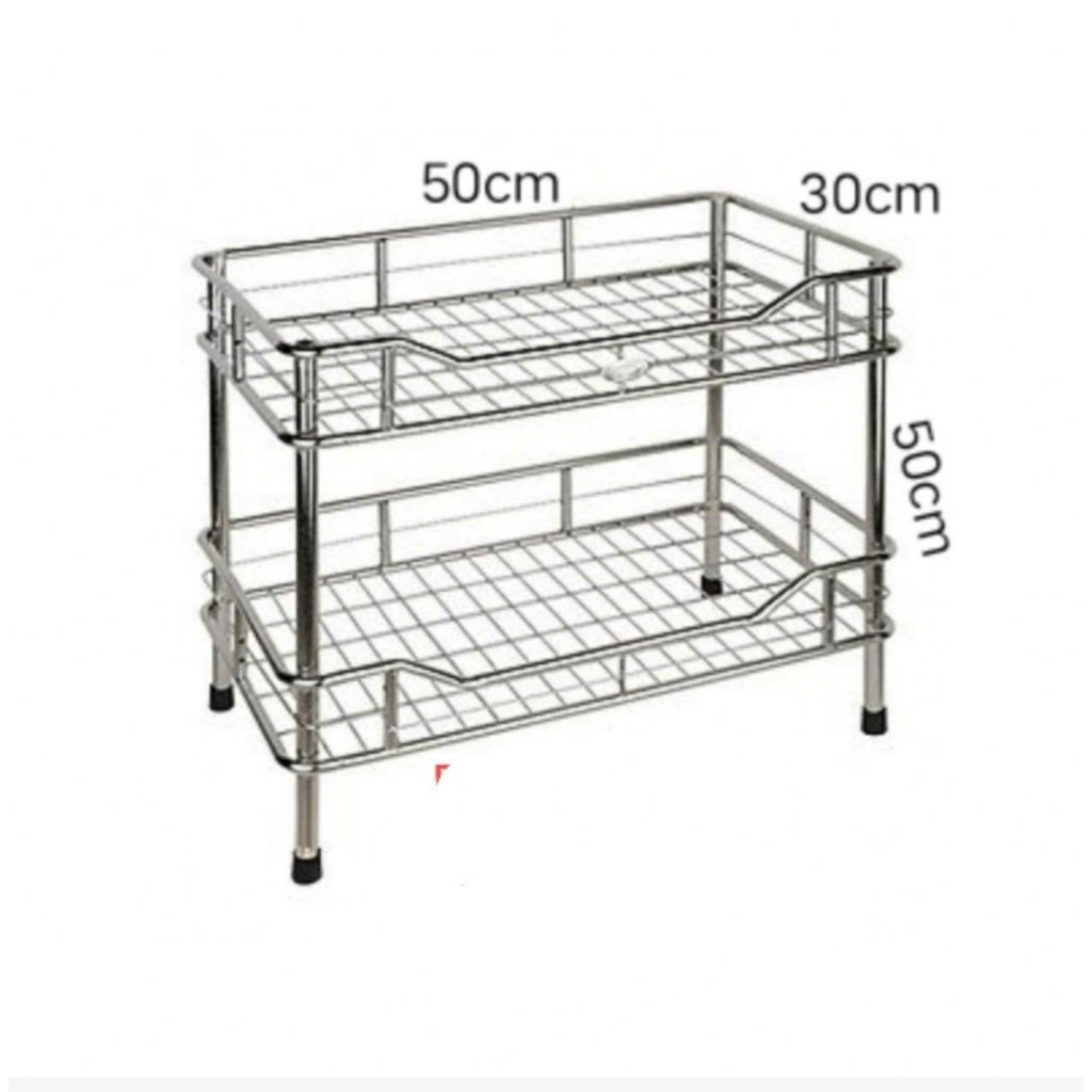 KỆ CHÉN INOX 2 TẦNG , KỆ INOX 201 30xx50x50 | Shopee Việt Nam