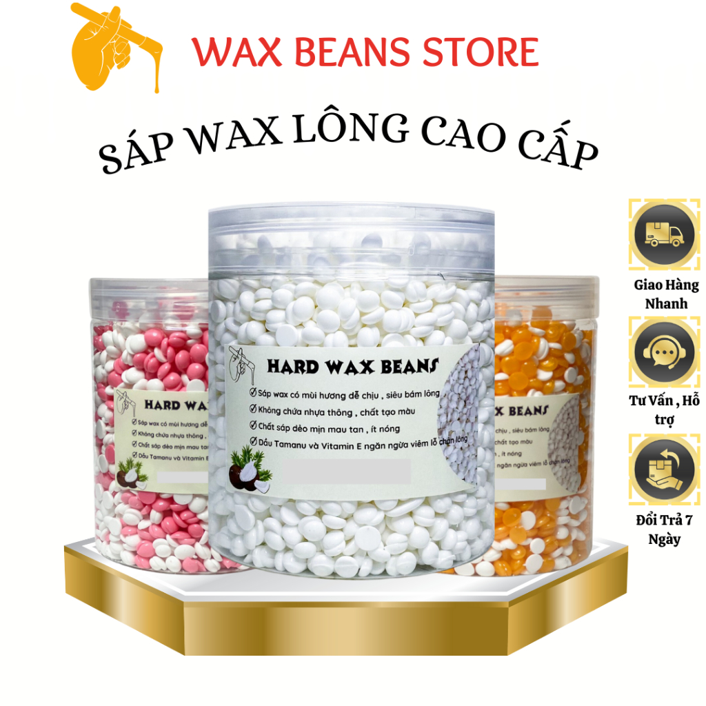 Sáp wax lông nóng Hard Wax Beans Nhập Khẩu Dạng Hũ Siêu Thơm ,Siêu Bám ...