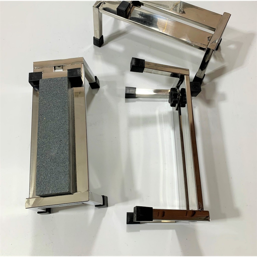 COMBO 2 GIÁ KẸP ĐÁ MÀI DAO , Giá kẹp đá mài dao INOX xịn, Chống rỉ tiện dụng, Kẹp được các loại đá trên thị trường