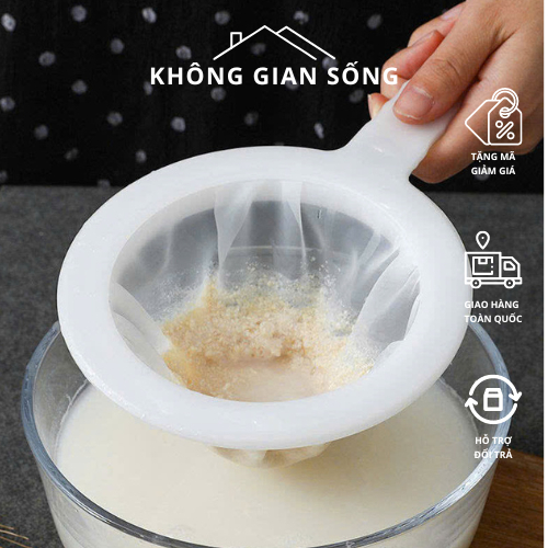Rây lọc sữa đậu nành, sữa hạt, nước trái cây, rây lọc siêu mịn có tay ...
