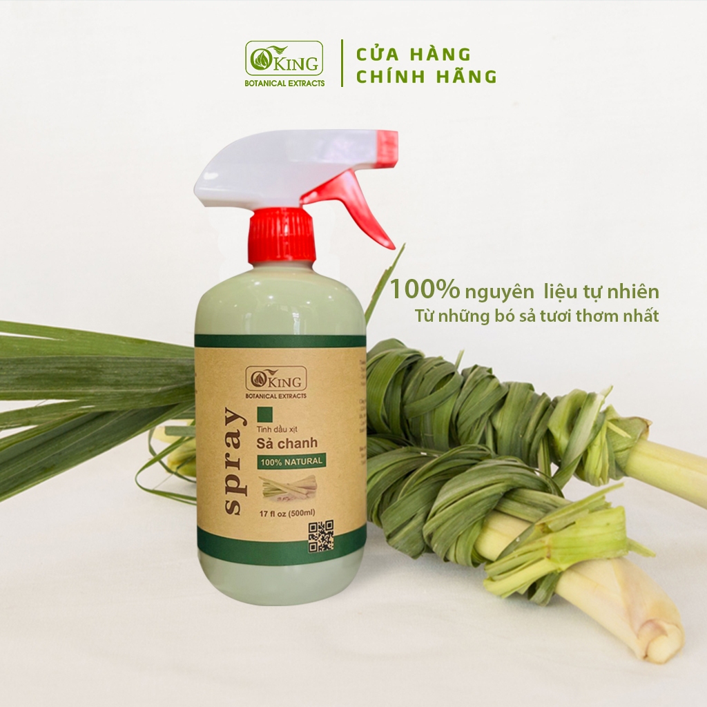 Xịt thơm phòng sả chanh đuổi muỗi, côn trùng, khử mùi cho không gian dễ chịu | Oking Việt Nam