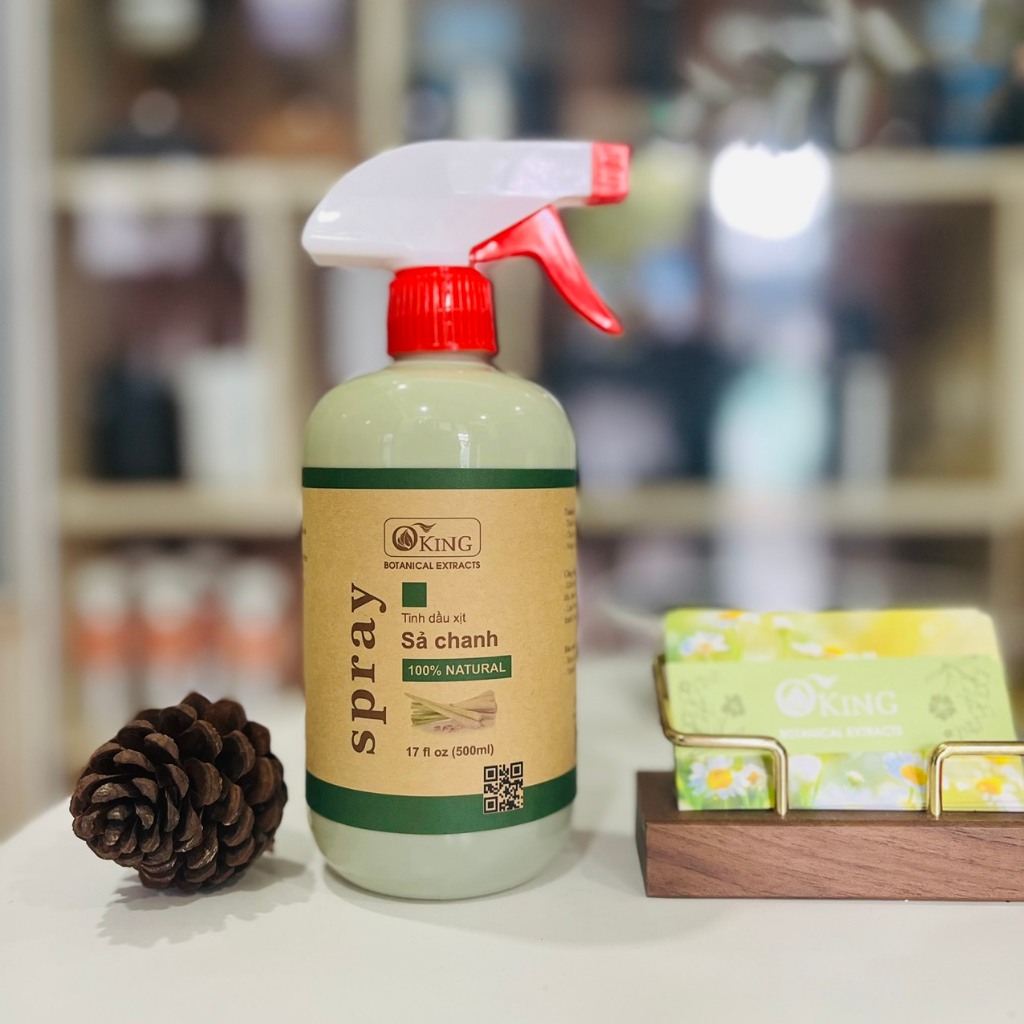 Xịt thơm phòng sả chanh đuổi muỗi, côn trùng, khử mùi cho không gian dễ chịu | Oking Việt Nam