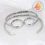 Vòng Tay Cuff v1 khắc tên theo yêu cầu cặp đôi unisex Titanium [Bảo hành 5 năm]