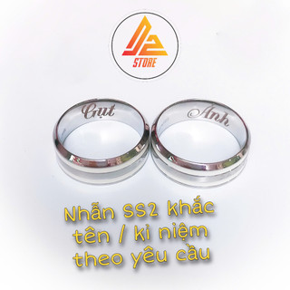 [Khắc theo yêu cầu] Nhẫn Titan v2 Emalie cặp đôi thời trang Titanium thép không gỉ 316L [Bảo Hành 5 năm]