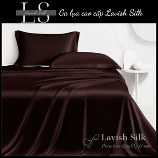 [Best Seller]Trọn Bộ Chăn  Ga Gối  Lụa Lavish Silk Cao Cấp Mát Lạnh Hàng Loại 1- Nâu Socola