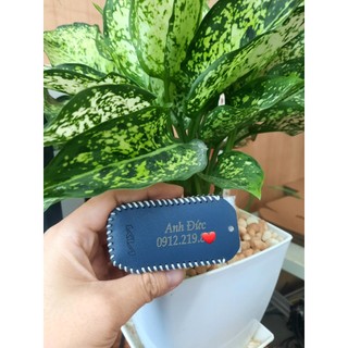 Bao Da Chìa Khoá Xe Máy Yamaha Nvx, Janus, Grand,Exciter , ốp khoá thông minh Xe Yamaha Da Bò