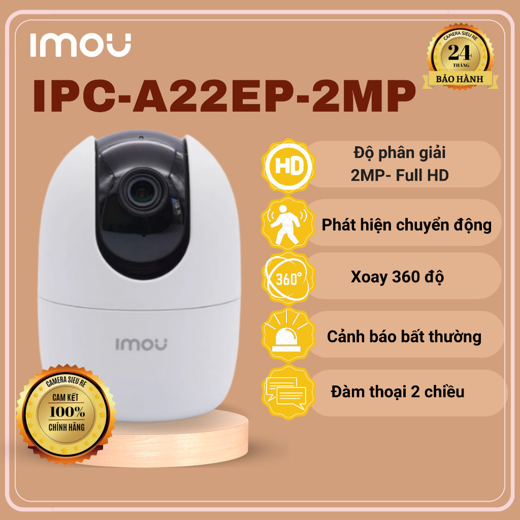 Camera imou wifi A22EP 2MP, A42P 4MP, C22EP Xoay 360 dùng được phần mềm kbone - Hàng chính hãng | Shopee Việt Nam