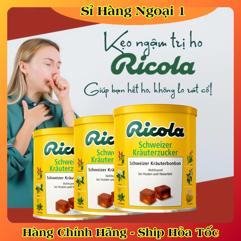 [Hàng nội địa Đức ĐỦ BILL] Kẹo ngậm ho RICOLA Đức giúp giảm ho, ngứa rát cổ họng