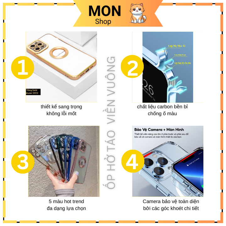 Ốp Hở Táo iphone 11 pro max 12 pro max 13 pro max 14 15 pro max X xr Xs Max 7 plus 8 - ốp lưng viền vuông Bảo vệ camera