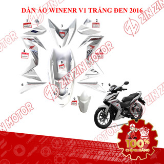 Dàn Áo Winner V1 Trắng Đen 2016, RS150 V1 V2 Phiên Bản Thể Thao Chính Hãng - ZINZINMOTOR