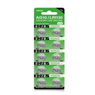 Vỉ 10 viên pin cúc áo AG13/LR44 AG10 / LR1130 SUNND