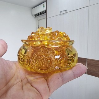 [HÀNG CHUẨN] Túi 100 Thỏi Vàng Thủy Tinh Pha Lê Nhí 1.4mm Kim Nguyên Bảo - Đặt Bàn Thờ Thần Tài - Phong Thủy Thần Tài