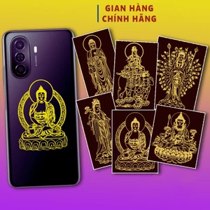 Miếng dán điện thoại Phật Bản Mệnh, Đẹp lung linh phù hợp dán điện thoại, bỏ ví