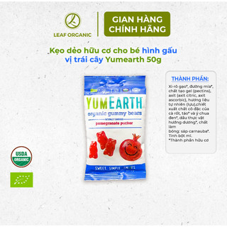 Kẹo dẻo hữu cơ cho bé vị trái cây Yumearth 50g