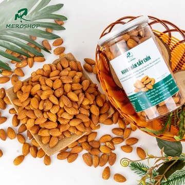 250Gr Hạnh nhân sấy nguyên vị. Có hồ sơ công bố, xuất hóa đơn công ty đầy đủ