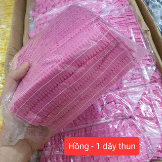 -1 BỊCH 100 MŨ Y TẾ ĐA DẠNG MÀU SẮC LÁ, MŨ TRÙM TÓC, MŨ CON SÂU SIÊU RẺ, SIÊU TIẾT KIỆM