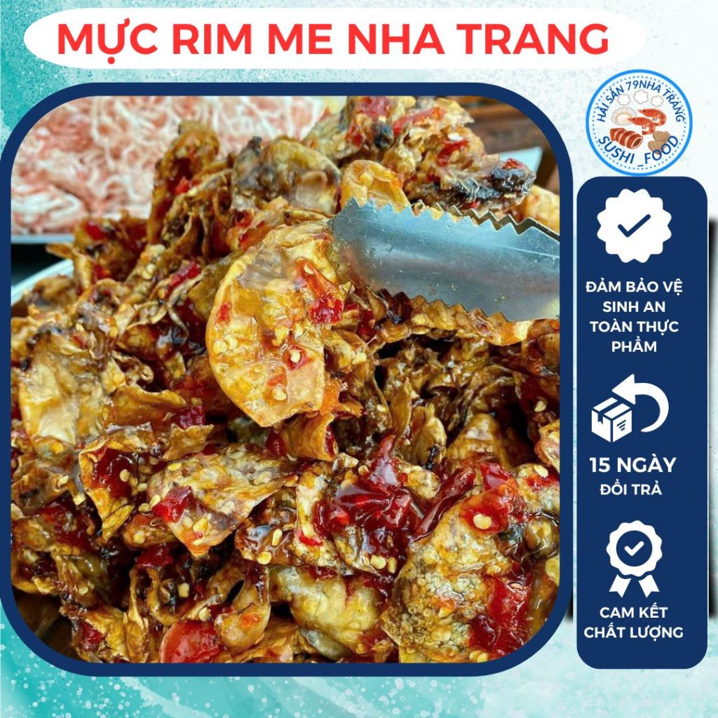Mực rim me cay đặc sản Nha Trang, khô mực rim me ăn liền và rim sa tế ...