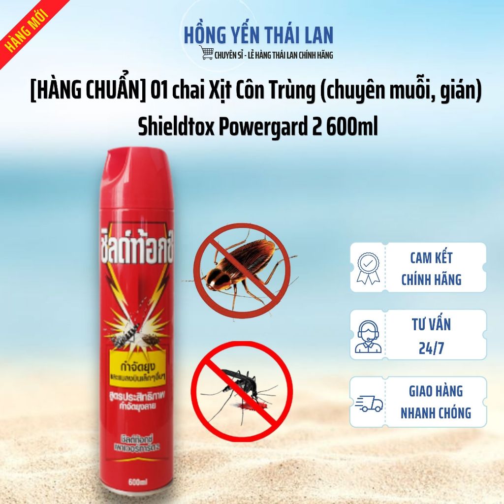 [HÀNG CHUẨN] 01 chai Xịt Côn Trùng (chuyên muỗi, gián) Shieldtox ...