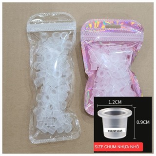 -Chum silicon đựng mực xăm nhỏ ( 1 bịch 100 chum), chum đựng mực phun xăm