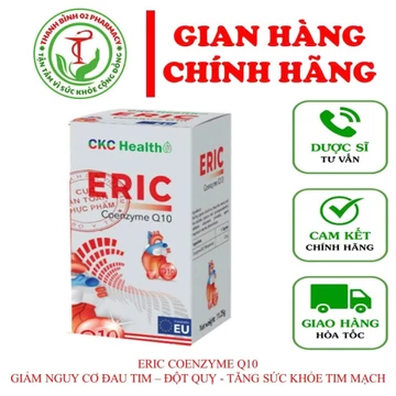 ERIC-COENZYME Q10-TĂNG CƯỜNG SỨC KHỎE TIM MẠCH-GIẢM NGUY CƠ ĐAU TIM-CÁC BỆNH TIM MẠCH