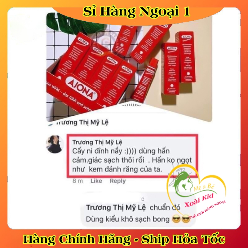 Kem đánh răng y tế Ajona 25ml làm sạch cao răng và chống hôi miệng -Date mới nhất Đủ Bill