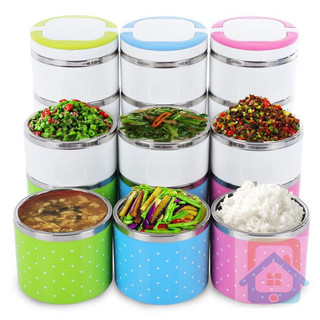 HỘP CƠM CUTE, CẶP LỒNG DỄ THƯƠNG, CAMEN TƠI SÁNG GIỮ NHIỆT LÕI INOX 304, VỎ NHỰA GIỮ NHIỆT NỬA NGÀY