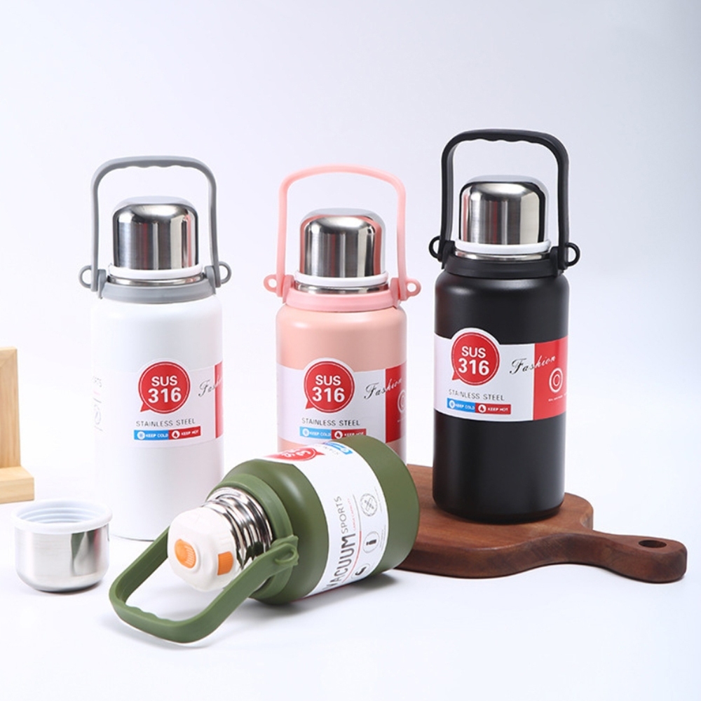 bình giữ nhiệt BOSS 800 _ 1500ml chất liệu inox 316 cao cấp nắm kèm cốc có tấm lọc giữ nhiệt lâu