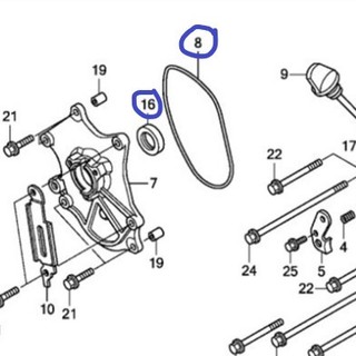 sin phốt mâm lửa nắp bơm nước ab air blade 125 click vario 125 150 sh mode lead 125 pcx ( bán lẻ từng cái )