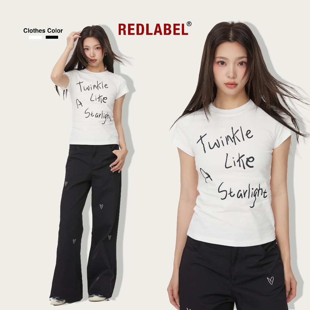 Áo Thun Baby Tee Nữ REDLABEL In TWINKLE Chất Liệu Thun Co Giãn 2 Chiều Cao Cấp Thoáng Mát Hình In Năng Động Cá Tính