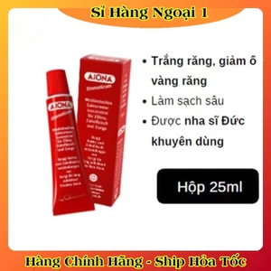 Kem đánh răng AJONA Đức đỏ 25ml loại bỏ cao răng và chống viêm lợi