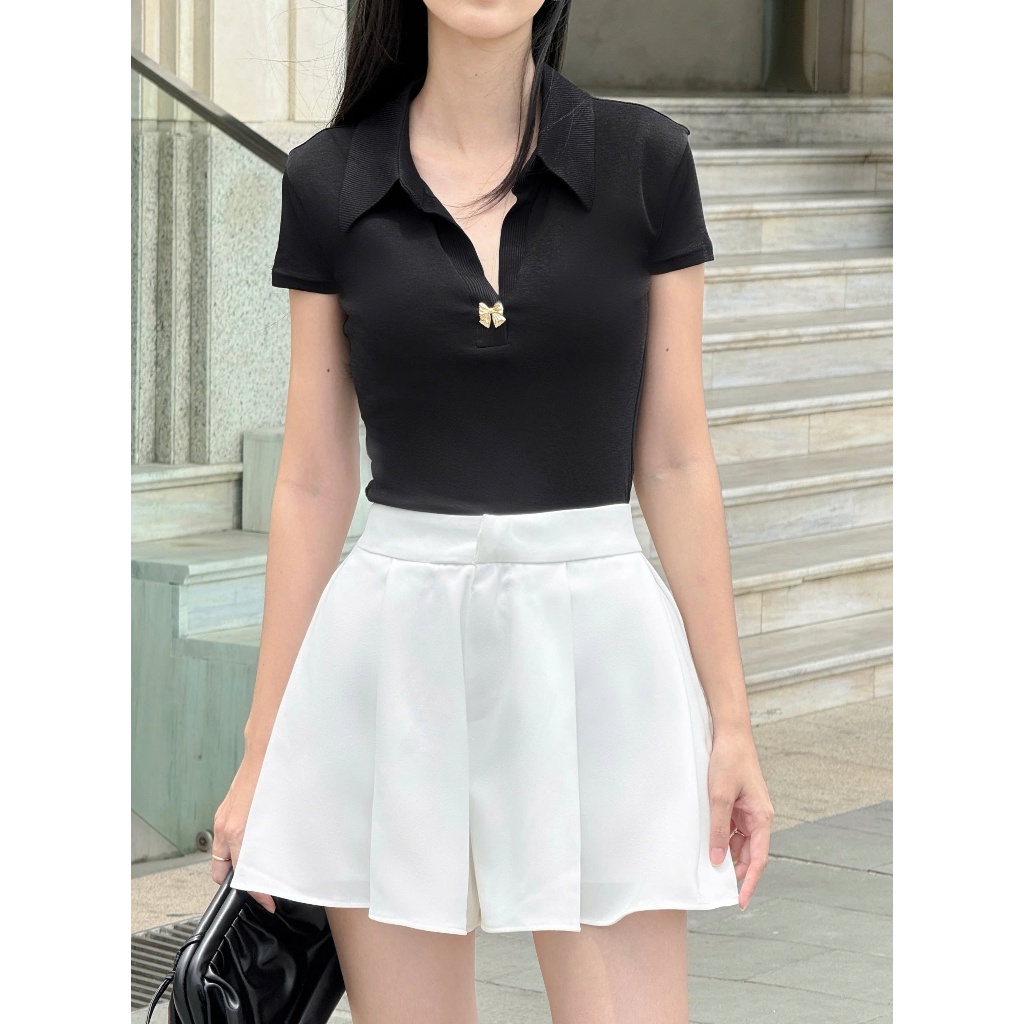 Ảnh JOVEN Quần Short Damist Bồng Bềnh Nhẹ Nhàng 4