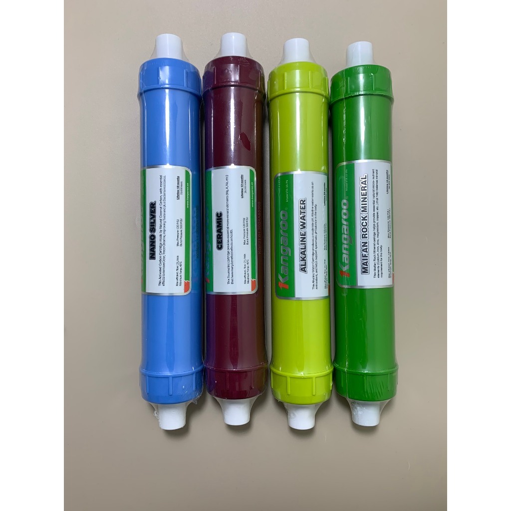 Combo 8 Lõi Lọc Nước Kangaroo gồm 123 RO50GPD Nano Ceramic Alkaline Maifan Model KG108AKV, KG108AVTU, KG06G4...