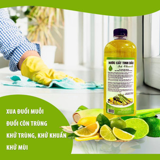 NƯỚC CẤT TINH DẦU THIÊN NHIÊN | 2 CHAI 1LÍT | KHỬ MÙI ĐUỔI MUỖI XỊT PHÒNG LAU SÀN XÔNG PHÒNG ĐA NĂNG