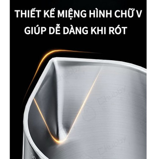 Ca đánh sữa latte art inox 304 dung tích 350ml - 2000ml （k nắp)  Chubby Chef có chia vạch Pha cà phê ly đánh sữa