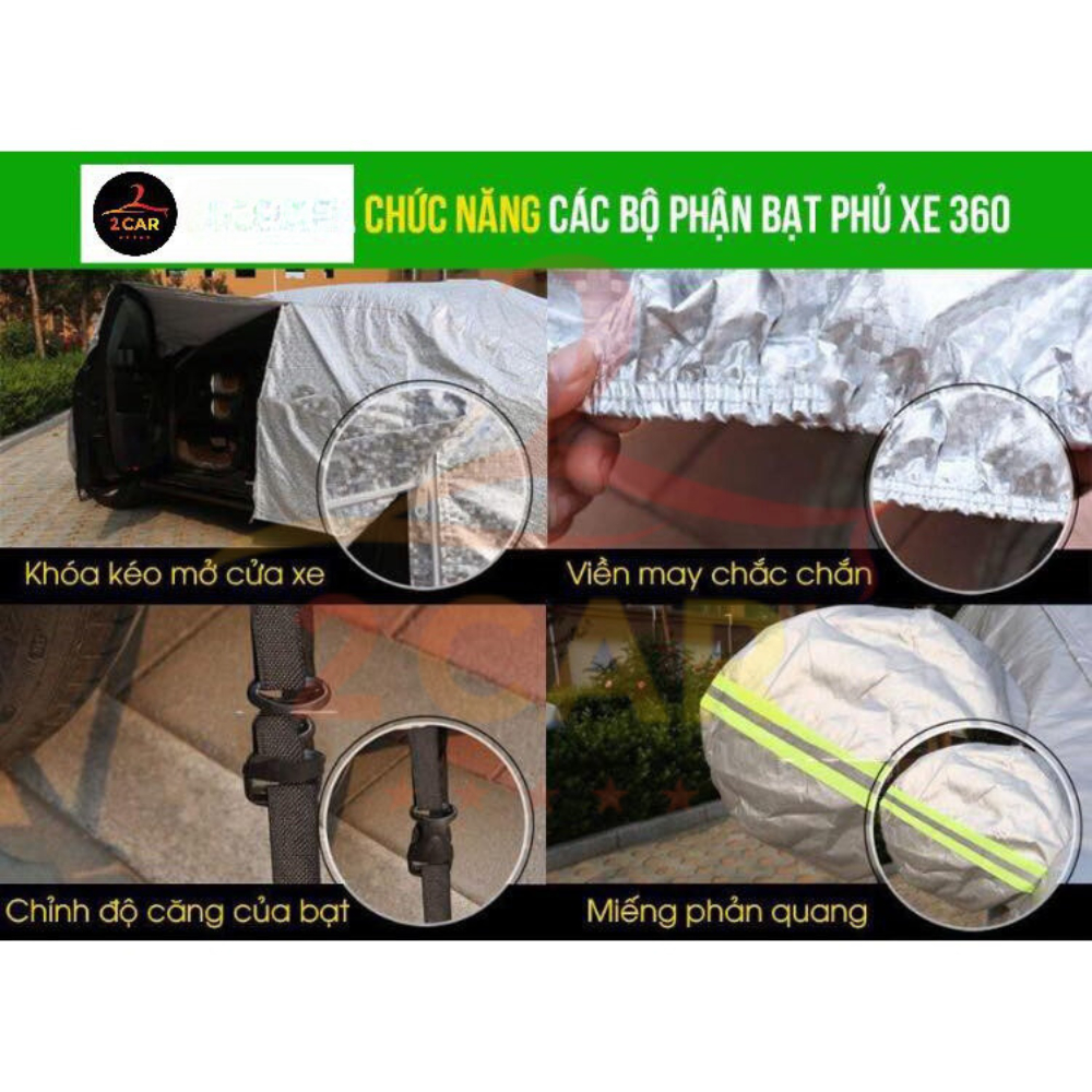 Bạt che phủ xe Huyndai Creta cao cấp ( bạt 3 lớp Tráng Nhôm, chống xước) Size YM
