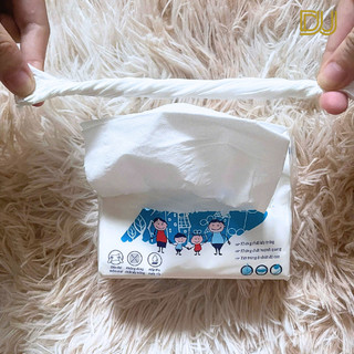 Khăn giấy khô bỏ túi đa năng CABOO mềm mịn an toàn siêu tiết kiệm 1 gói 300 tờ